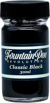 FPR Classic Black Fountain Pen Ink - 30 ml Saturated Black Ink Bottle for Smooth, Effortless Writing - Professional/Daily Use Refill Ink for Fountain Pens - Premium Stationery Supplies