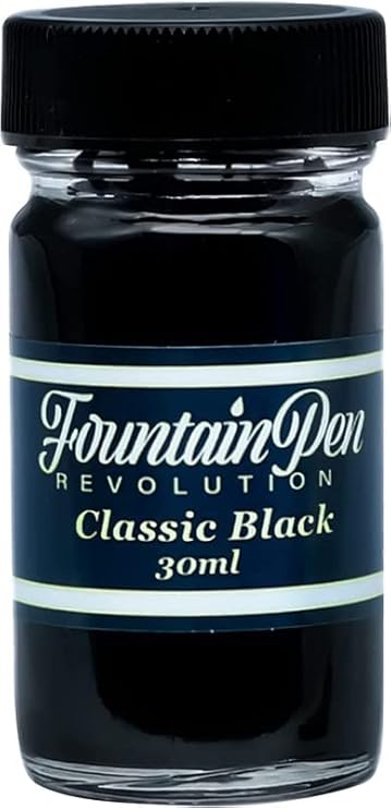 FPR Classic Black Fountain Pen Ink - 30 ml Saturated Black Ink Bottle for Smooth, Effortless Writing - Professional/Daily Use Refill Ink for Fountain Pens - Premium Stationery Supplies