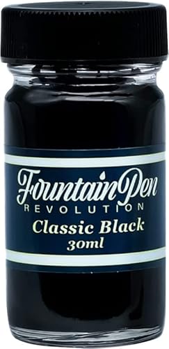 Fpr Classic Black Fountain Pen Ink - 30 Ml Saturated Black Ink Bottle For Smooth, Effortless Writing - Professional/Daily Use Refill Ink For Fountain Pens - Premium Stationery Supplies #TOP23