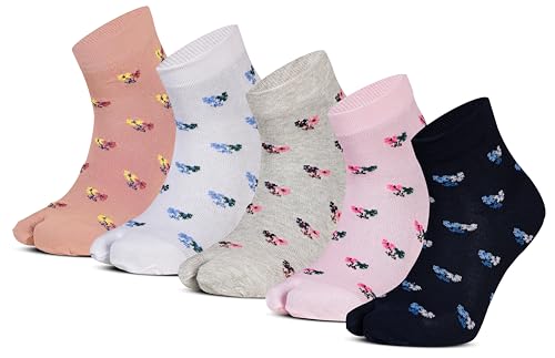Image of RC. ROYAL CLASS Women's Ankle Cotton Thumb Socks (Pack Of 5 Pairs, Multicolored, Free Size, Ankle Length)