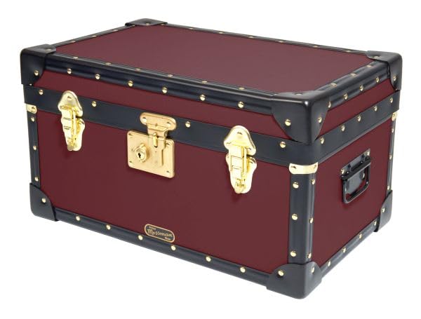 Mossman Tuck Box With Flip Lock, Home, School, Office Storage Solution (Burgundy)