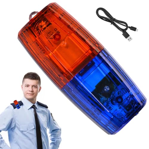 Luz de seguridad para hombros, luces de advertencia personales | Luz de señal para correr al aire libre | Linterna de destello azul roja, luz indicadora de seguridad en bicicleta, luces de advertencia
