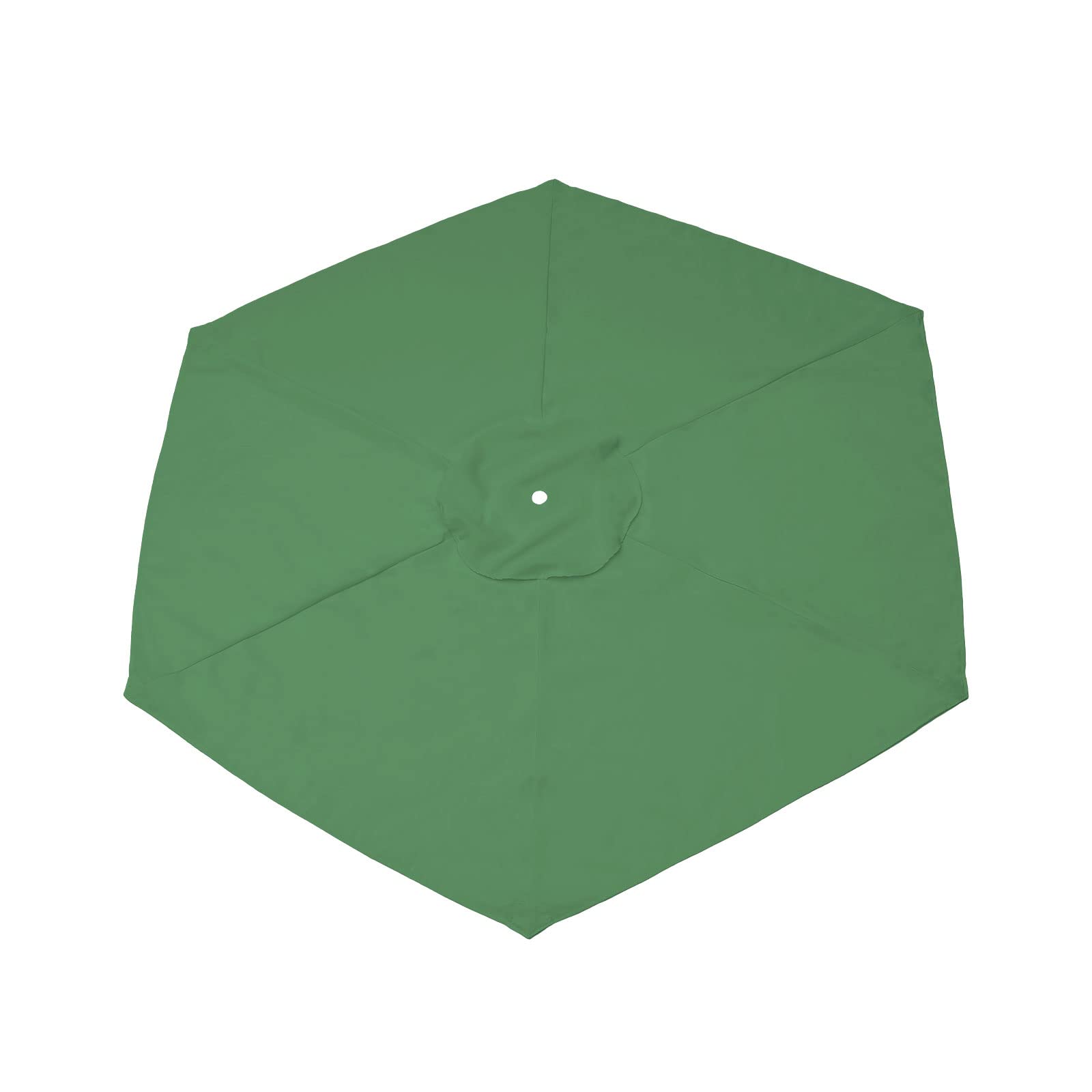 Auvent de Remplacement pour Parasol de Terrasse 6,4 M - Toile à 6 Nervures D'extérieur, Grande Couverture de Rechange pour Jardin (Vert)