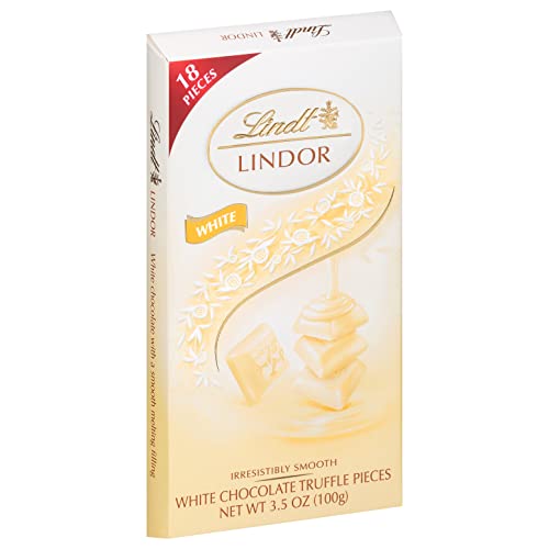 Image of Lindt LINDOR White Chocolate Truffle Bar, White Chocolate Candy with Smooth, Melting Truffle Center, 3.5 oz. Bar (12 Pack)