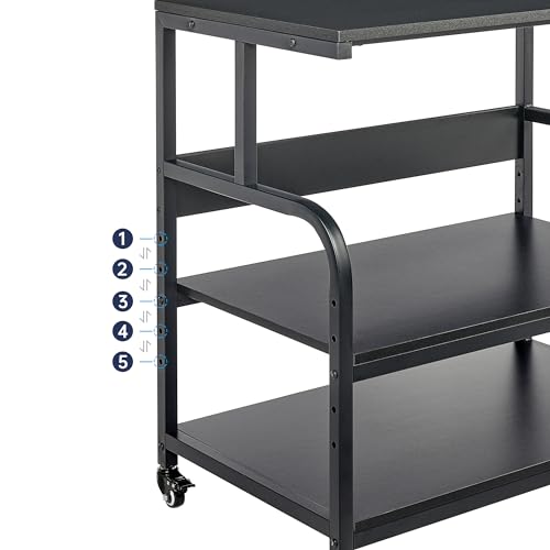 Image of Fannova 32.3 inchx18.9 inch Extra Large Printer Stand with Adjustable Storage Shelf
