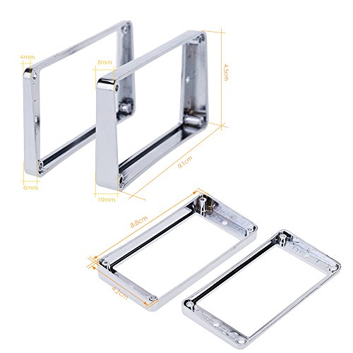 Andoer Anel de montagem do quadro de captação de guitarra de plástico cromado para LP Guitar Silver