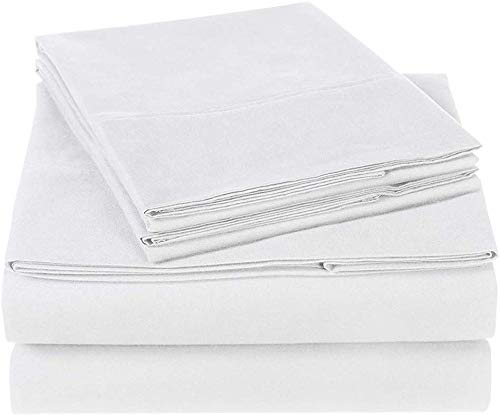 KP Linen Bed Sheet Set Bed Sheets Set Bed Sheet Sets Sheets Sets 4 Piece Sheet Set 4 Piece Sheets Set 4 Piece Bed Sheets Set Cotton Sheet Set Cotton Sheets Set (Queen, White)