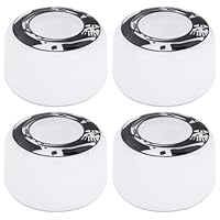 Keenso Skateboard Rollen, 4 Stück/Set 54mm Skateboard 75-85A Härte PU Skateboard Ersatzräder(Weiß mit Muster)