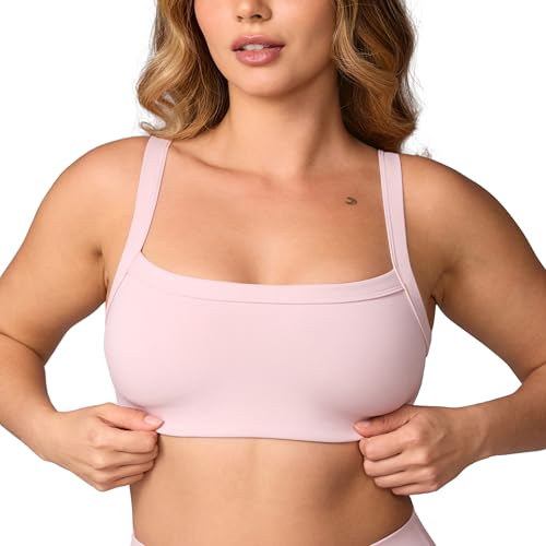 Image of UNISSU Hugcurve Adjustable Sports Bra Square Neck Wireless Padded Yoga Workout Tops