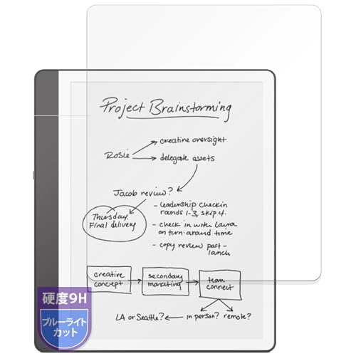 MotoMoto �t�B���� New Kindle Scribe Notebook Design ��1���� 2024�N���� �p �ی�t�B���� 9H(�����K���X �����̍��d�x) �u���[���C�g�J�b�g �������Ŕ����� ���{��