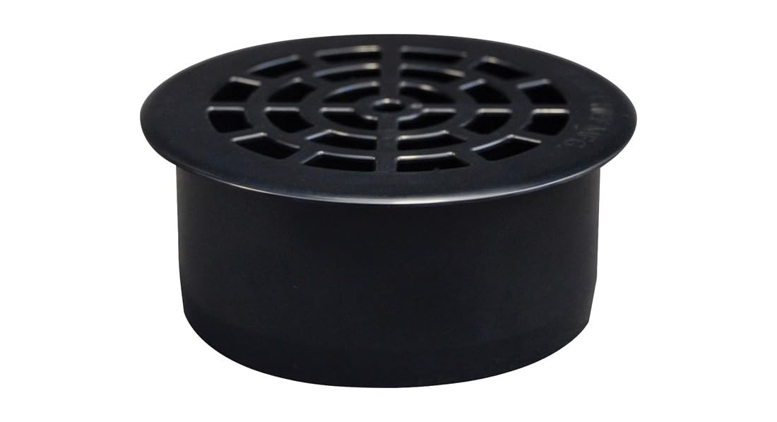 Oatey 43568 Snap-In Floor Drain, 4 In, Solvent Weld, Abs Plastic, 4", Black
