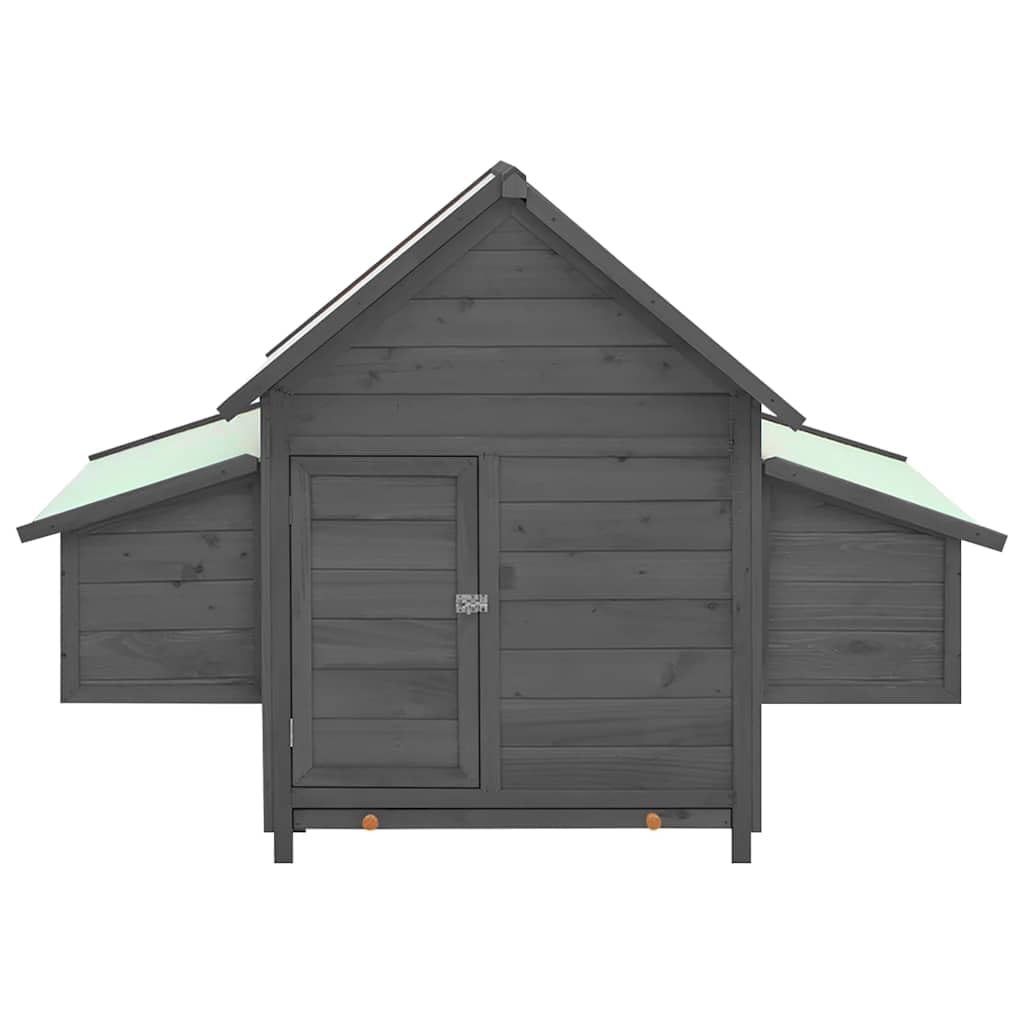 Gallinero de madera con 2 cajas nido, gallinero, gallinero, gallinero, gallinero, gallinero, gallinero, gallinero de madera de abeto con bandeja de suelo, gris y blanco, 150 x 96 x 110