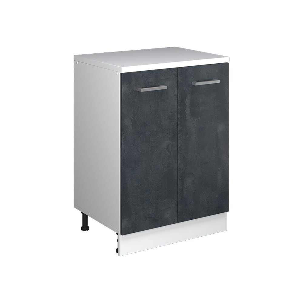 Vicco Extension cabinet Rion, Black concrete/White, 60 x 46 cm — image 1