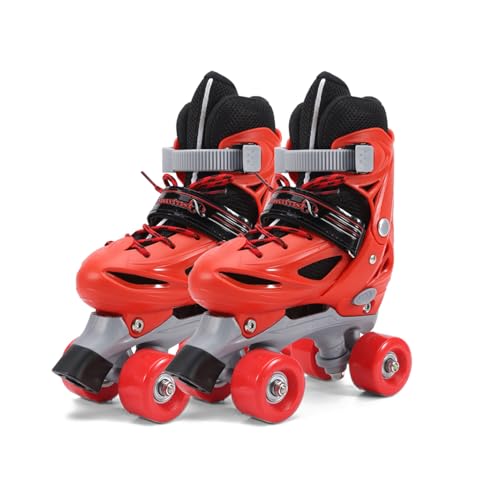 SPYMINNPOO Patines para Niños, Zapatos de Patinaje Transpirables con Ajuste de 4 Tamaños, Forro Suave y Freno de Seguridad para Niños Principiantes (XS)