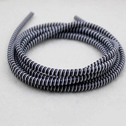 Image of VEROX (3 Pcs) Spiral Cable Protector | Wire Protector Triple Color 1.5 Meter Full Size Charging Cable Protector Compatible iPhone & Android Charging Cables- Black White