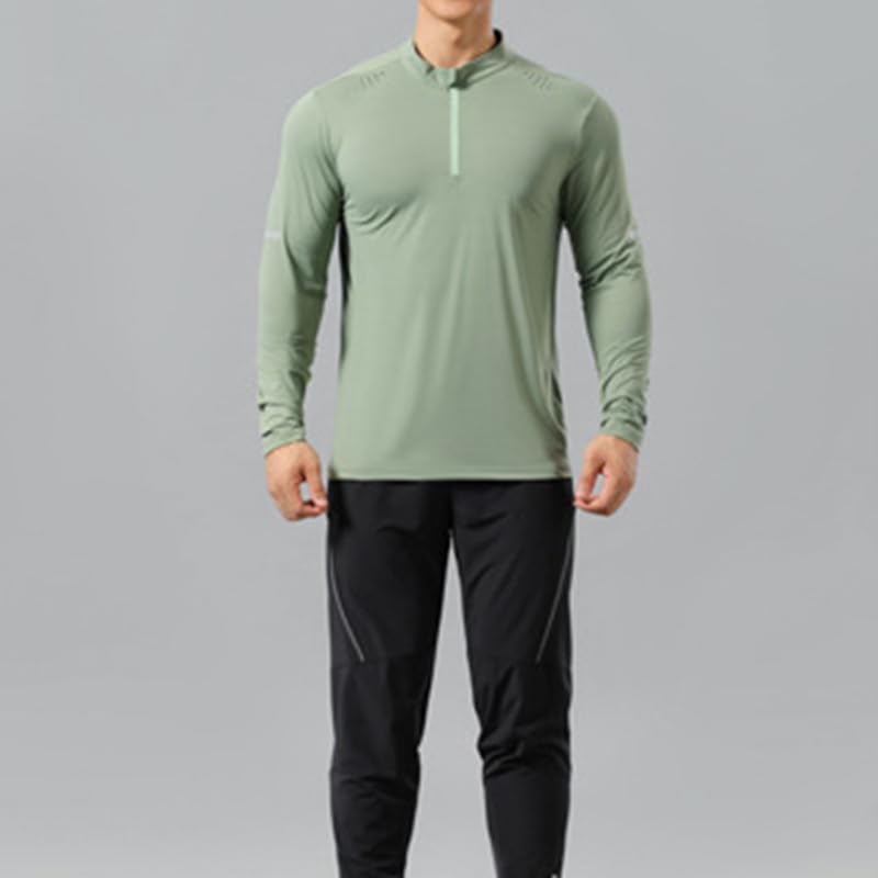 Men's Performance Quarter-Zip Athletic Pullover Lightweight Long Sleeve Activewear for Running and Training3
