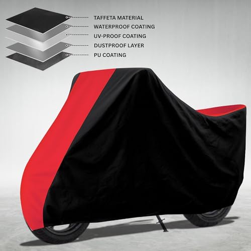 Image of Motorcycle Bike Body Cover for Outdoor Use - Heavy Fabric Water Resistant Two Wheeler Cover with UV, Dust & Rain Protection Compatible for Meteor 350