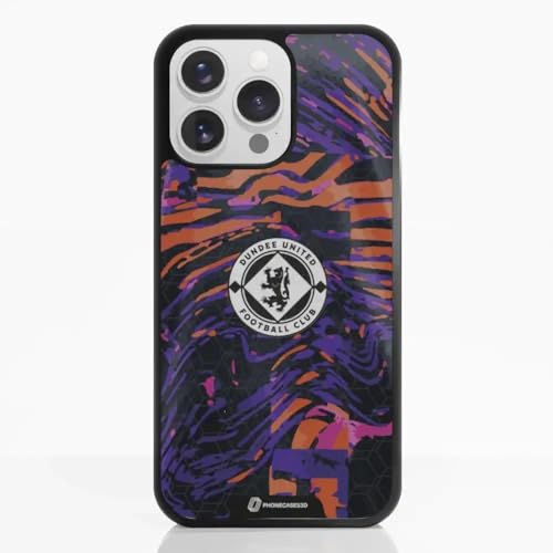 Coque iPhone 16 Pro Max Dundee United en TPU noir pour supporter officiel