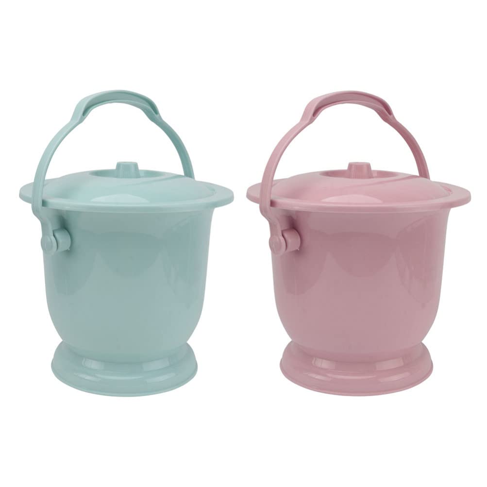 Pentola da notte， Toilette for donne, ciotola for urina, orinatoio femminile, bottiglia for pipì portatile, orinatoio, padella, orinatoio in plastica, secchio for vasino, bambino con coperchio, plasti