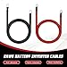 A ABIGAIL 2 AWG Battery Cables 2 Gauge Pure Copper Battery Inverter Cables with 3/8 in Lugs terminals Marine Grade for Automotive Solar Power Inverter Boat RV Car Motorcycle (5FT)