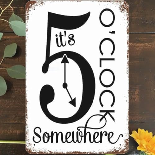 ���v�E�H�[���A�[�g�f�R���[�V�����AIt'S 5 O'Clock Somewhere�|�X�^�[ �u���L�Ŕ� �E�H�[���|�X�^�[���� �ʔ��� ���g�� �o�[ �R�[�q�[�N���u�p�u �M�t�g �E�H�[���f�R�T�C�� 8x6�C���`