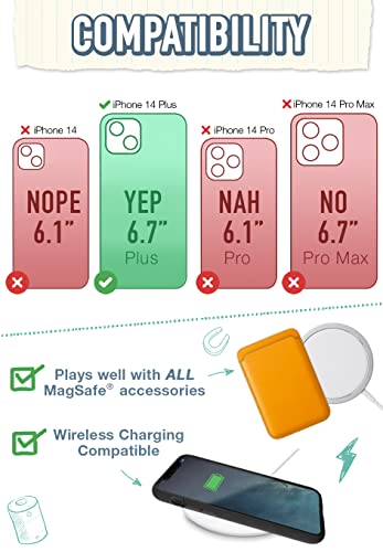 Image of Smartish iPhone 14 Plus Slim Case - Gripmunk Compatible with MagSafe [Lightweight + Protective] Thin Grip Cover - Nothin' to Hide