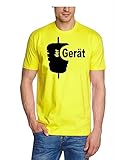 Coole-Fun-T-Shirts DER GERÄT ! Döner T-Shirt Gelb-schwarz Gr.L