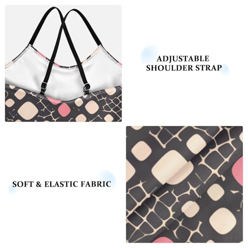 KLL Leopard Pattern Pink Black Hawaiian Toddler Girl 1-Piece Swimsuit Beach Swimwear Adjustable Shoulder Strap Cute3