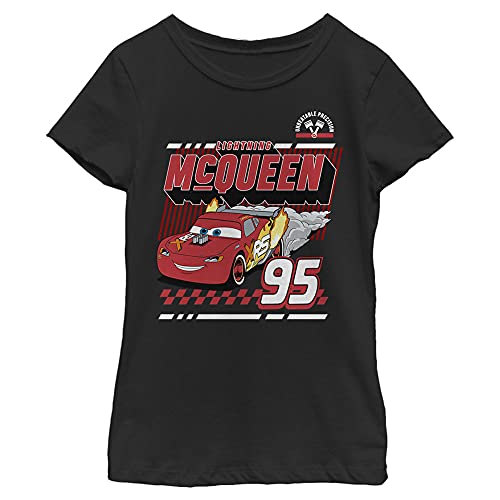 Disney Pixar Cars 1 & 2 Mcqueens Drag Girl's Solid Crew Tee