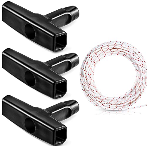 YIKAOMAI® 10 m de cable de tracción de 3,0 mm con mango de arranque de 3 piezas, cable de arranque de piezas de motor para motosierras cortacéspedes
