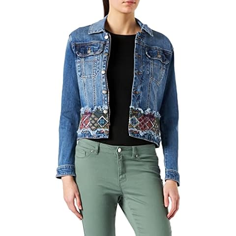 Desigual Women's Denim Jacket with Border Cover