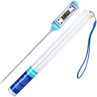 LEFJUBAW Digital Cooking Meat Thermometer, Multi Functional Thermometer with Instant Read, Food Probe Kitchen Cooking, Best for Food, Meat, Grill, BBQ, Milk, and Water (Battery Included), 5.9 inches