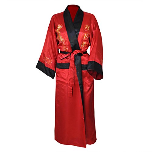 Preisvergleich Produktbild Kimono wendbar aus Satin, lang, one size (42633 Herren)