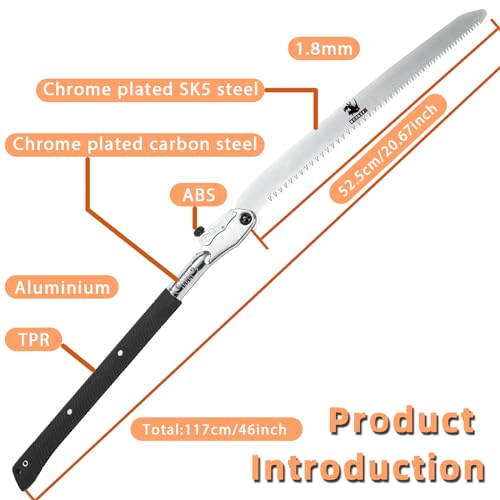 Hand Saw,Woodworking Tools Professional Folding Saw 500mm XXL Teeth - Image 3