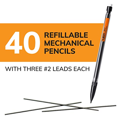 Image of BIC Xtra-Smooth Mechanical Pencil, Medium Point (0.7 mm), 40-Count (Pack of 2)