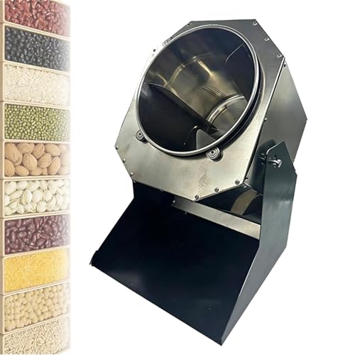 Tostador de nueces eléctrico de 4 LB Tostador giratorio automático de acero inoxidable Cacahuetes Semillas de girasol Granos de café Chile Temporizador ajustable Temperatura Uso comercial en el hoga