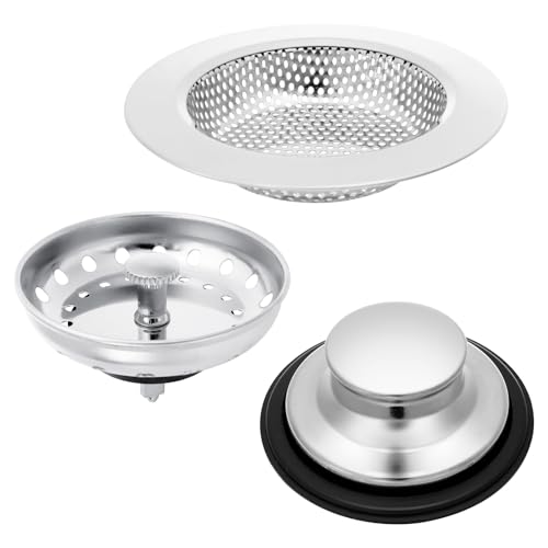 Colador para fregadero de cocina Murtenze 3 piezas acero inoxidable miniatura 2