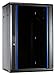 Produktbild DSIT 18HE Netzwerkschrank (Serverschrank) 19 Zoll Wandmontage - mit Glastür (BxTxH) 600 x 450 x 900 mm - Schwarz - Abschließbar - Traglast 60 kg - Robuste Konstruktion