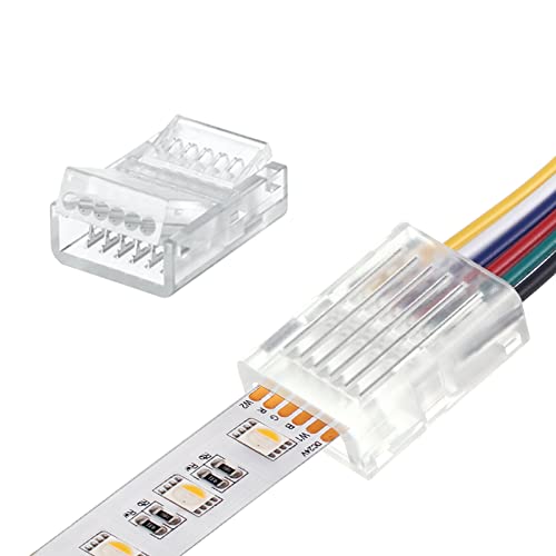 Image of 10 Packs Solderless LED Strip Connector Transparent Track Lighting Connectors Wire Strip Lights 16.4 ft Extension Cable Wire Cord for LED Light Speaker Electrical System