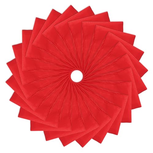 Grands bandanas vierges de couleur unie rouge 53,3 cm lot de 24