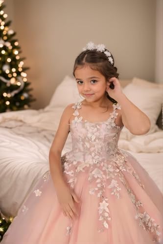 Girls Special Occasion Dresses Applique Party Dresses for Teens Formal Kids Pageant Princess Prom Ball Gown Dance4