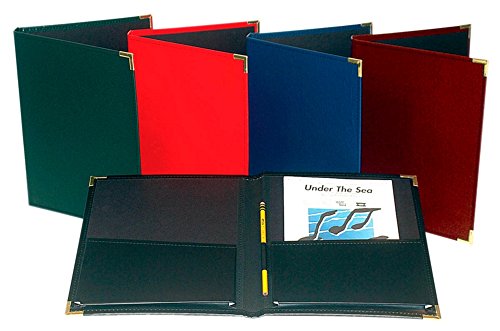 Marlo Plastics Choral Rehearsal Folder 9" X 12" With Gusset Pockets Black #TOP6
