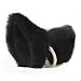 YSTD® Cat Fox Long Fur Ears Anime Neko Costume Orecchiette Hair Clip Party (Black)