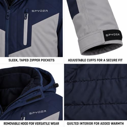 Image of Spyder Mens 3 in 1 Ski Jacket, Waterproof Winter Coat, Quilted Puffer Liner