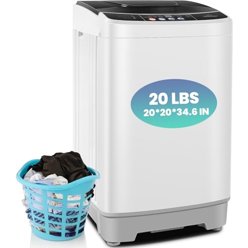 Nictemaw Portable Washing Machine, 20Lbs Capacity Full-Automatic Portable Washer Machine, ...