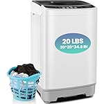 Nictemaw Portable Washing Machine, 20Lbs Capacity Full-Automatic Portable Washer Machine, 2.8Cu.ft Washer and Dryer Combo with 10 Programs 8 Water Levels for Apartment, Dorms, RV