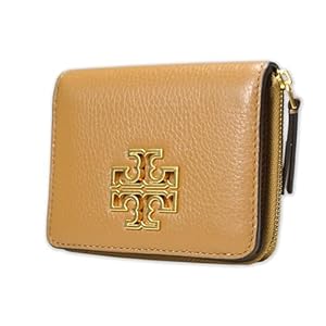 Tory Burch Womens 146708 Pebbled Leather Britten Bi-Fold Wallet, (Tiramisu Brown)