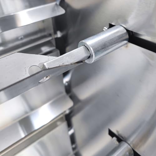 WYDDDARY 6-Roller Vertical Electric Chicken Roaster Oven Commercial Stainless Steel Rotary Chicken Rotisserie Machine Adjustable Firepower with Six Burners Six Brochettes 220V - Thumbnail 3