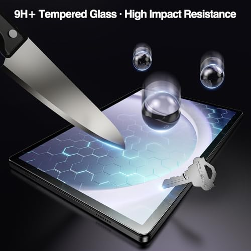 Image of EZ-GLAZ-2 Pack for Galaxy Tab A11 Plus / A9 Plus (11 Inch) Screen Protector, Military-Grade Shatterproof, 9H+ Tempered Glass with Installation Box, Anti-Scratch, Apple Pencil Compatible, HD Clarity, Bubble Free