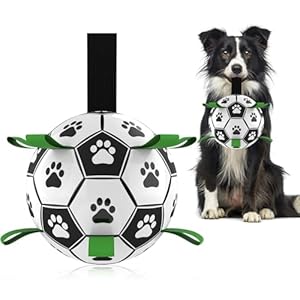 HETOO Dog Toys, Interactive Dog Football Toys with Grab Tabs, Durable Dog Balls for Small Medium Breed Dog Water Toy Indoor & Outdoor, Gift for Dogs
